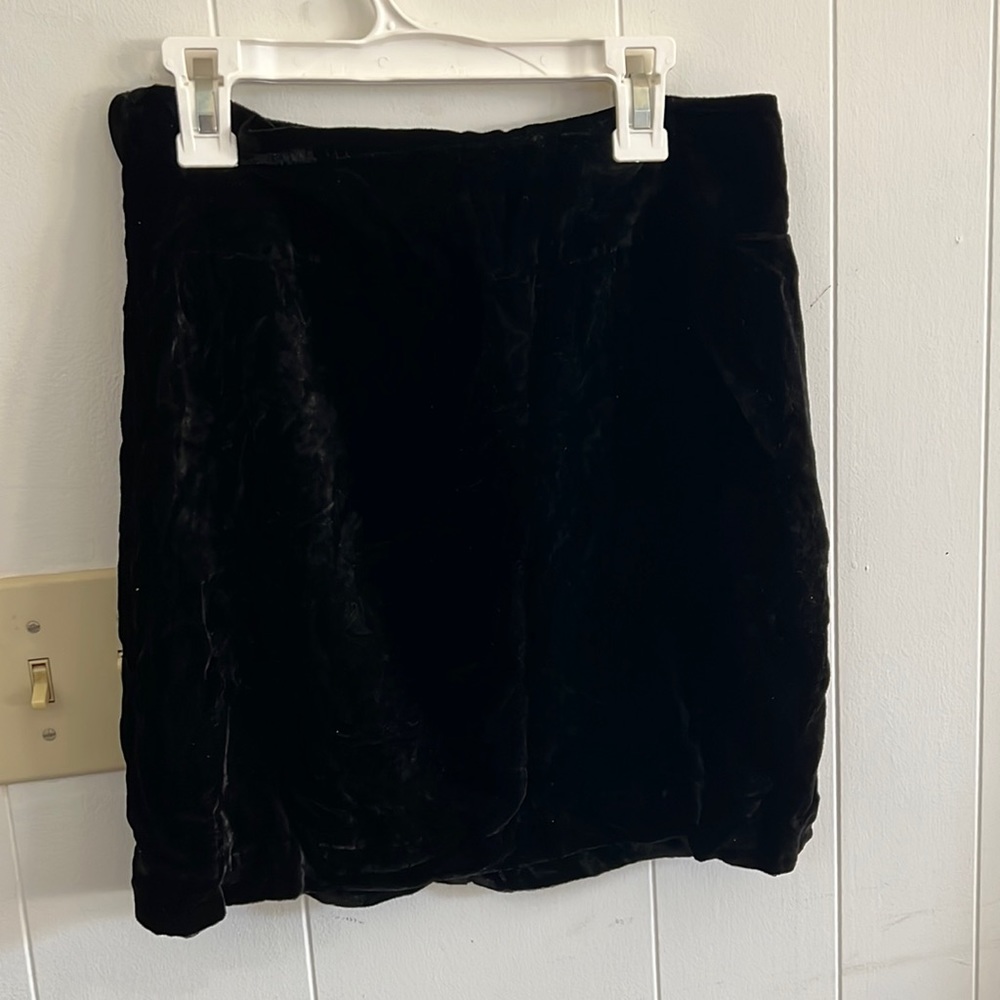 Black velvet skirt